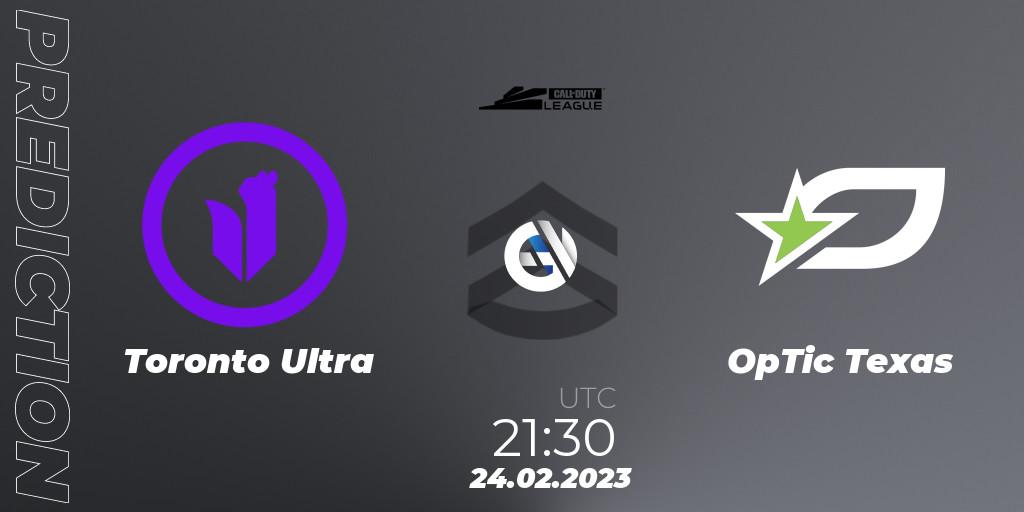 Toronto Ultra - OpTic Texas: Maç tahminleri. 24.02.2023 at 21:30, Call of Duty, Call of Duty League 2023: Stage 3 Major Qualifiers
