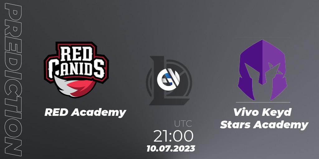 RED Academy - Vivo Keyd Stars Academy: Maç tahminleri. 10.07.2023 at 21:00, LoL, CBLOL Academy Split 2 2023 - Group Stage