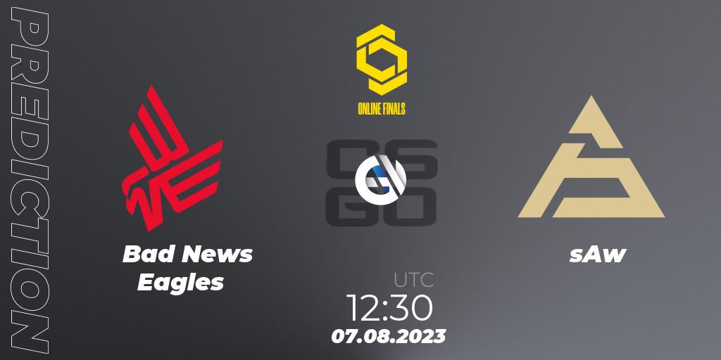 Bad News Eagles - sAw: Maç tahminleri. 07.08.2023 at 12:50, Counter-Strike (CS2), CCT 2023 Online Finals 2