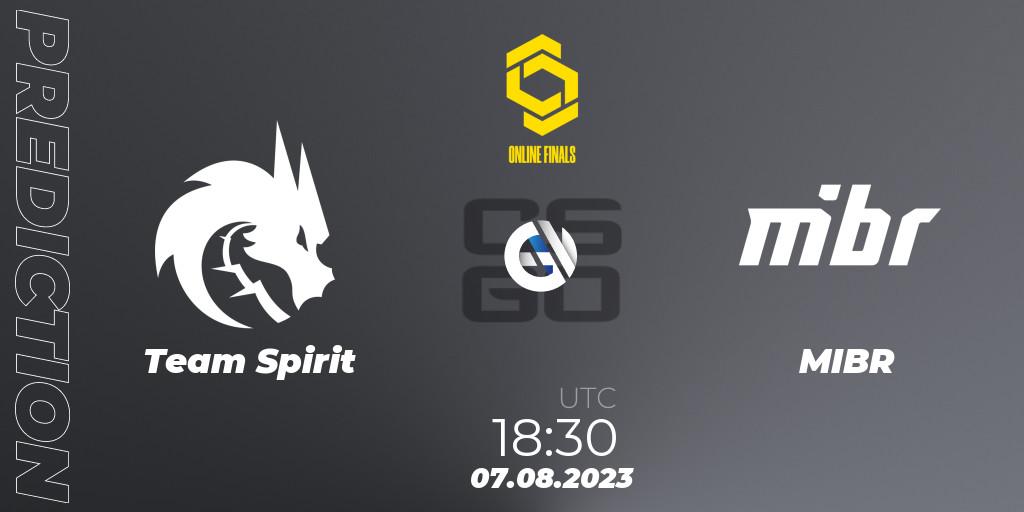 Team Spirit - MIBR: Maç tahminleri. 07.08.2023 at 19:40, Counter-Strike (CS2), CCT 2023 Online Finals 2