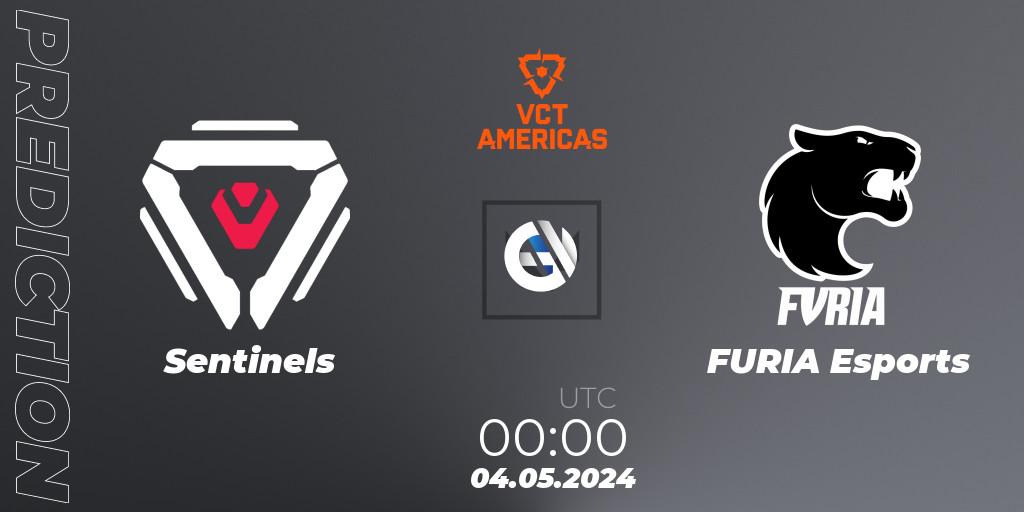 Sentinels - FURIA Esports: Maç tahminleri. 04.05.2024 at 00:00, VALORANT, VALORANT Champions Tour 2024: Americas League - Stage 1 - Group Stage