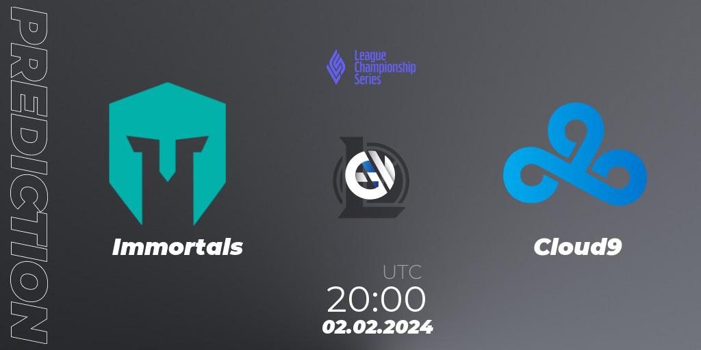 Immortals - Cloud9: Maç tahminleri. 02.02.2024 at 21:00, LoL, LCS Spring 2024 - Group Stage