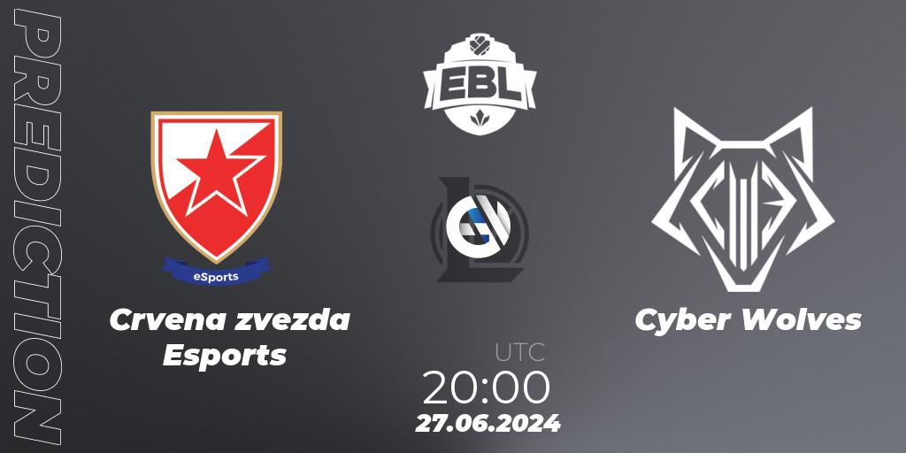 Crvena zvezda Esports - Cyber Wolves: Maç tahminleri. 27.06.2024 at 20:00, LoL, Esports Balkan League Season 15