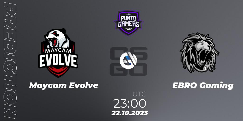 Maycam Evolve - EBRO Gaming: Maç tahminleri. 22.10.2023 at 23:00, Counter-Strike (CS2), Punto Gamers Cup 2023