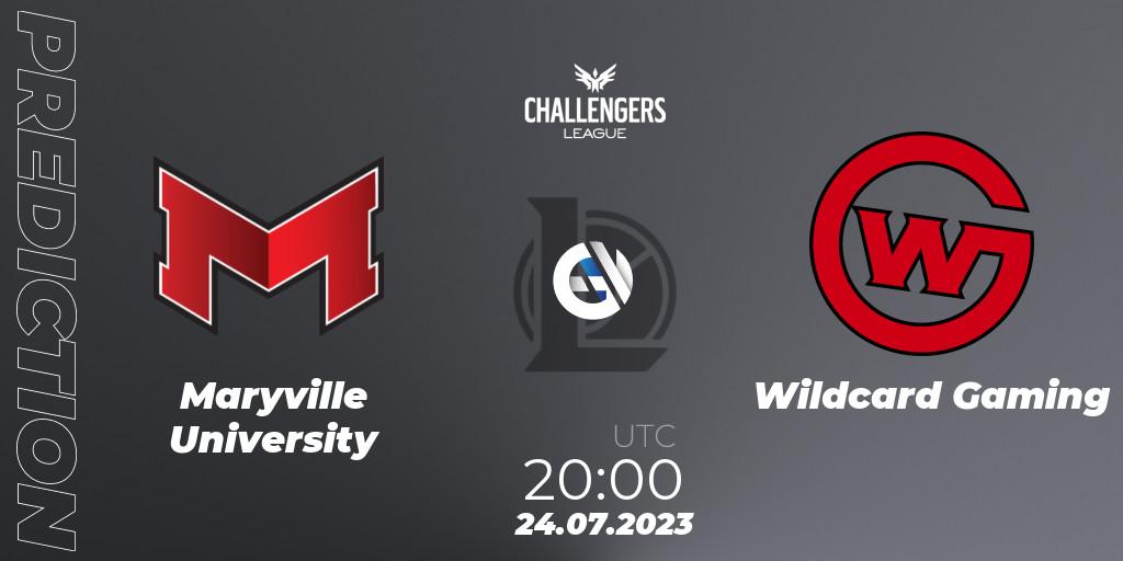 Maryville University - Wildcard Gaming: Maç tahminleri. 25.07.2023 at 20:00, LoL, North American Challengers League 2023 Summer - Playoffs
