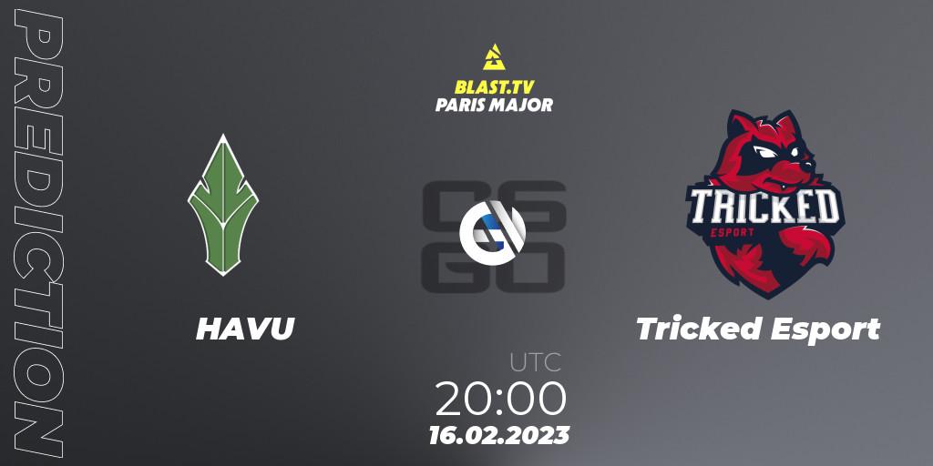 HAVU - Tricked Esport: Maç tahminleri. 16.02.2023 at 20:00, Counter-Strike (CS2), BLAST.tv Paris Major 2023 Europe RMR Closed Qualifier A