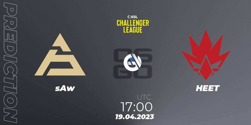 sAw - HEET: Maç tahminleri. 19.04.2023 at 17:00, Counter-Strike (CS2), ESL Challenger League Season 45: Europe
