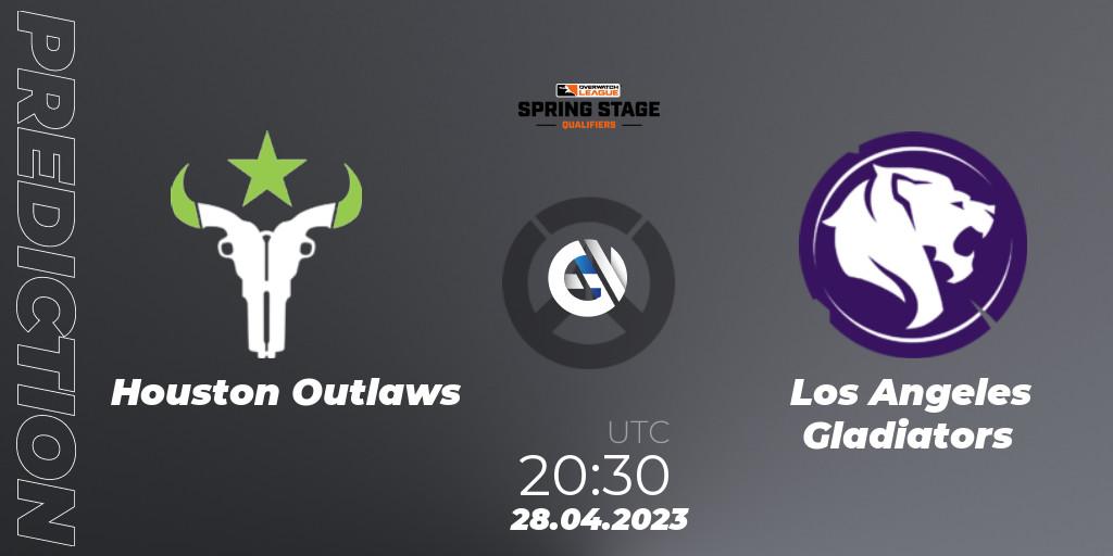 Houston Outlaws - Los Angeles Gladiators: Maç tahminleri. 28.04.2023 at 20:30, Overwatch, OWL Stage Qualifiers Spring 2023 West