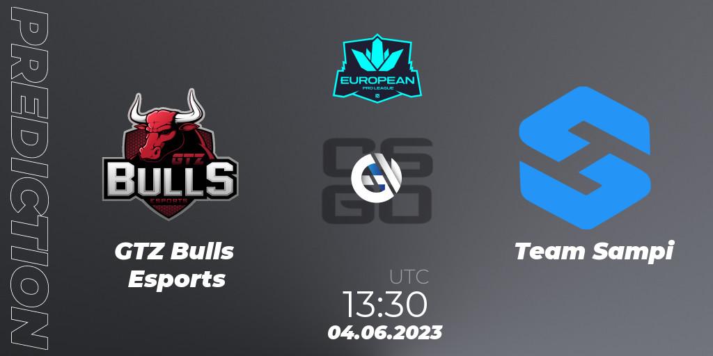 GTZ Bulls Esports - Team Sampi: Maç tahminleri. 04.06.2023 at 13:30, Counter-Strike (CS2), European Pro League Season 8