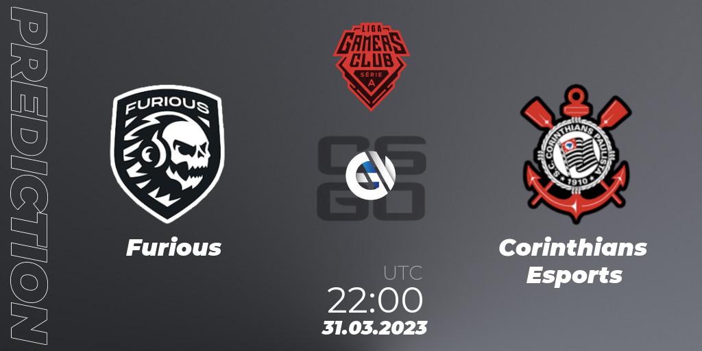 Furious - Corinthians Esports: Maç tahminleri. 31.03.23, CS2 (CS:GO), Liga Gamers Club 2023 Serie A March Cup