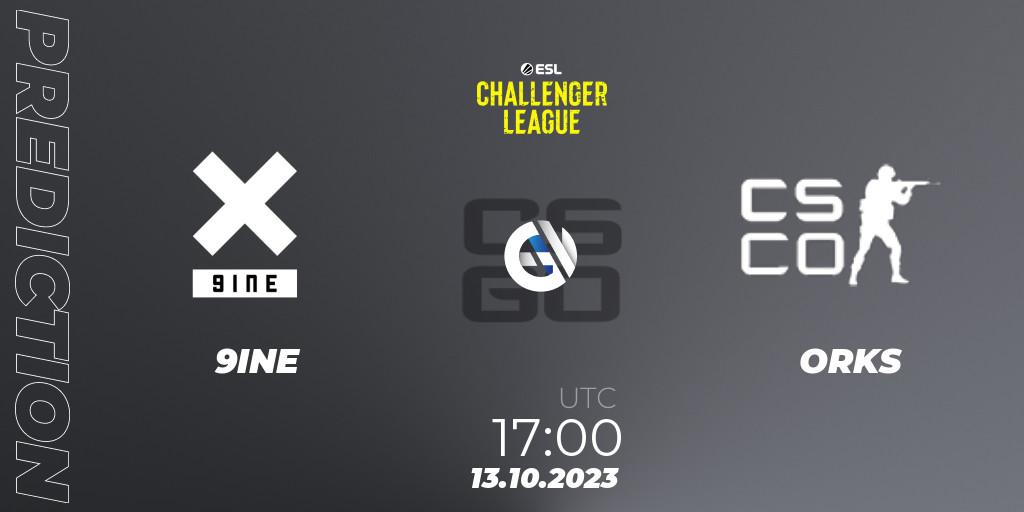 9INE - ORKS: Maç tahminleri. 19.10.2023 at 17:00, Counter-Strike (CS2), ESL Challenger League Season 46: Europe