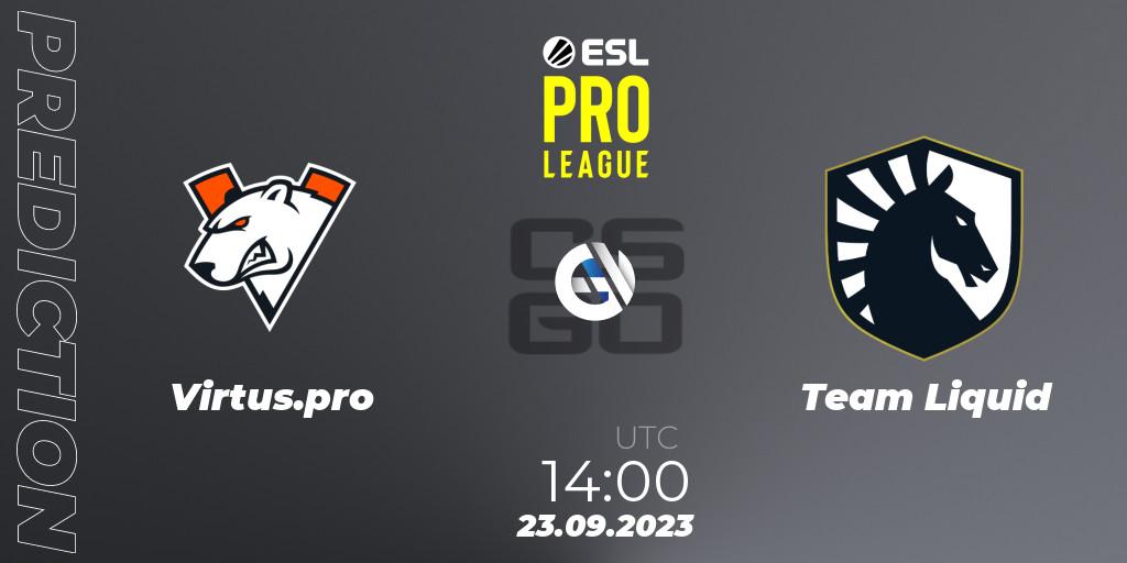 Virtus.pro - Team Liquid: Maç tahminleri. 23.09.2023 at 15:10, Counter-Strike (CS2), ESL Pro League Season 18