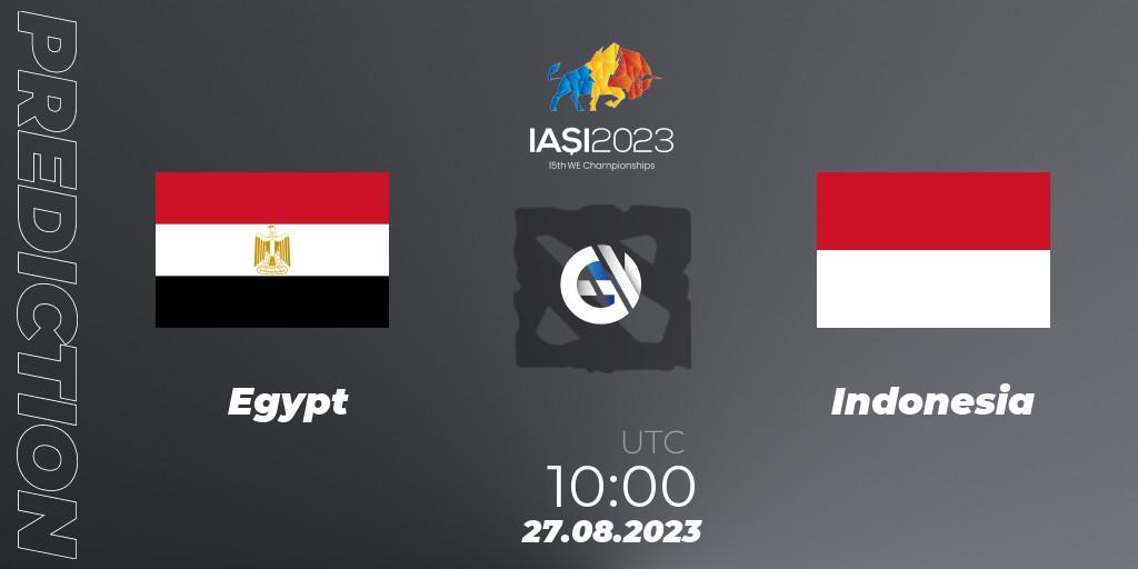 Egypt - Indonesia: Maç tahminleri. 27.08.2023 at 13:00, Dota 2, IESF World Championship 2023