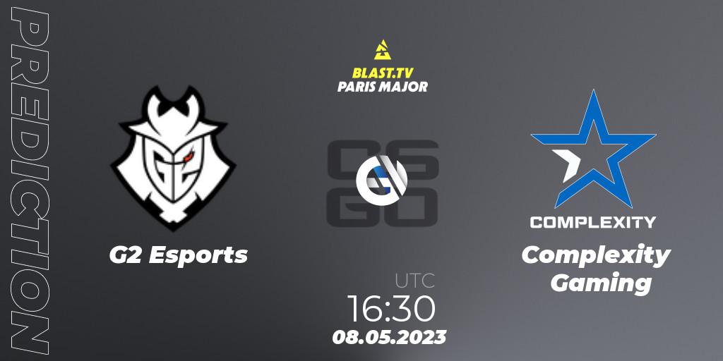 G2 Esports - Complexity Gaming: Maç tahminleri. 08.05.2023 at 16:00, Counter-Strike (CS2), BLAST Paris Major 2023 Challengers Stage