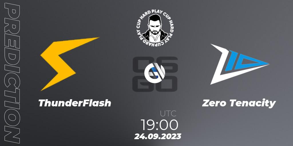 ThunderFlash - Zero Tenacity: Maç tahminleri. 24.09.2023 at 19:30, Counter-Strike (CS2), Hard Play Cup #7