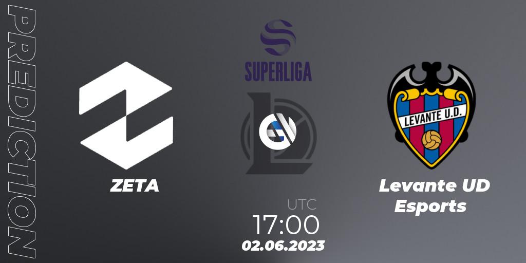 ZETA - Levante UD Esports: Maç tahminleri. 02.06.2023 at 16:55, LoL, LVP Superliga 2nd Division 2023 Summer