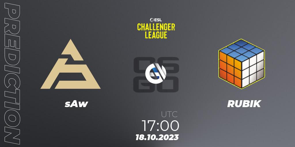 sAw - RUBIK: Maç tahminleri. 18.10.2023 at 17:00, Counter-Strike (CS2), ESL Challenger League Season 46: Europe
