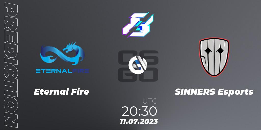 Eternal Fire - SINNERS Esports: Maç tahminleri. 11.07.2023 at 20:30, Counter-Strike (CS2), Gamers8 2023 Europe Open Qualifier 2