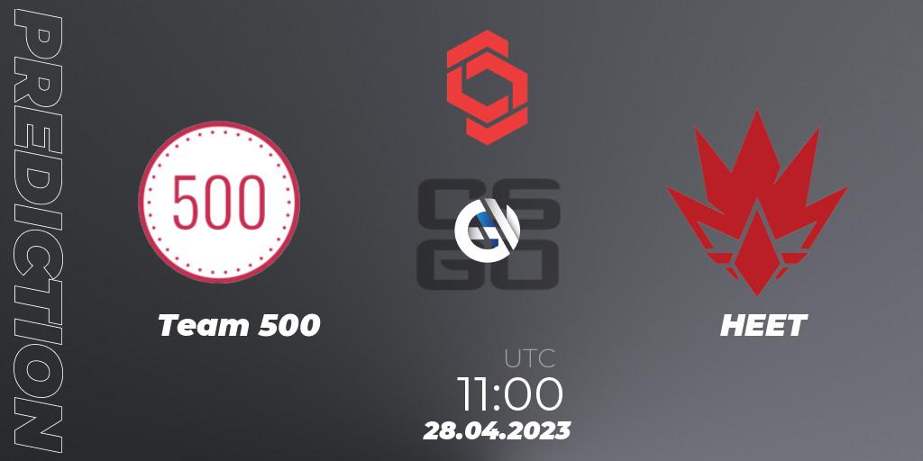 Team 500 - HEET: Maç tahminleri. 28.04.23, CS2 (CS:GO), CCT Central Europe Series #6