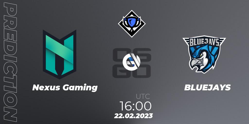 Nexus Gaming - BLUEJAYS: Maç tahminleri. 22.02.2023 at 16:00, Counter-Strike (CS2), RES Season 4