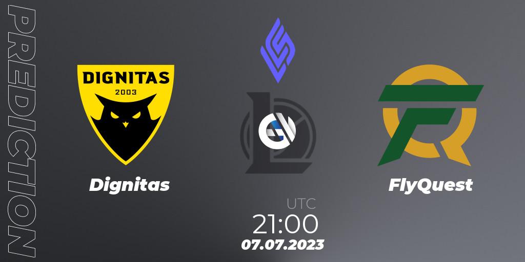 Dignitas - FlyQuest: Maç tahminleri. 07.07.2023 at 21:00, LoL, LCS Summer 2023 - Group Stage