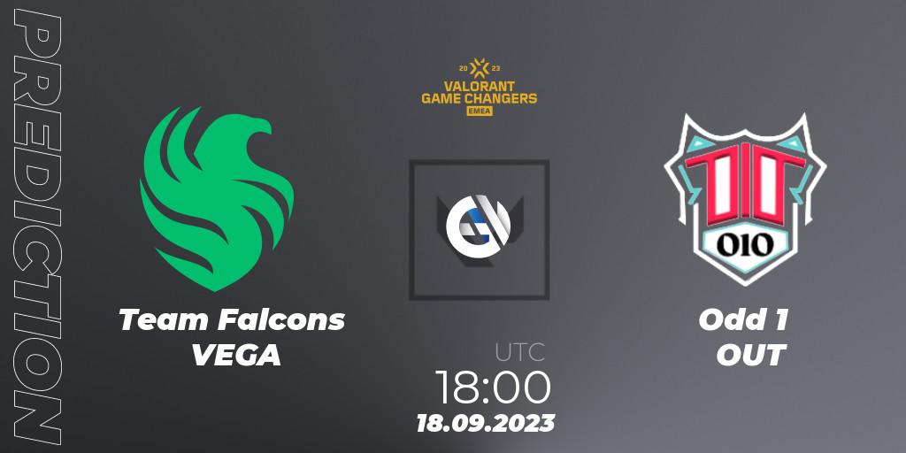 Team Falcons VEGA - Odd 1 OUT: Maç tahminleri. 18.09.2023 at 18:00, VALORANT, VCT 2023: Game Changers EMEA Stage 3 - Group Stage