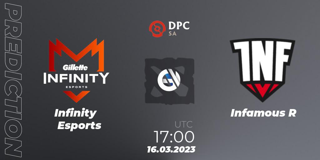 Infinity Esports - Infamous R: Maç tahminleri. 16.03.2023 at 17:05, Dota 2, DPC 2023 Tour 2: SA Division I (Upper)