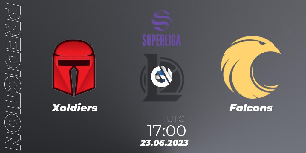 Xoldiers - Falcons: Maç tahminleri. 23.06.2023 at 17:00, LoL, LVP Superliga 2nd Division 2023 Summer