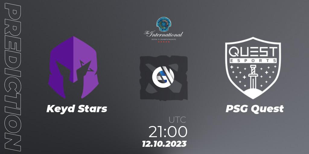 Keyd Stars - PSG Quest: Maç tahminleri. 12.10.23, Dota 2, The International 2023 - Group Stage