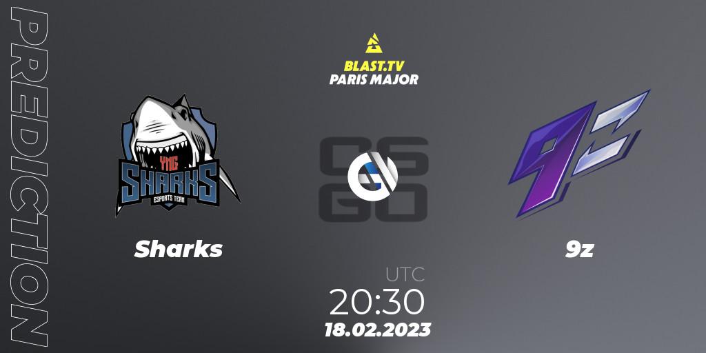 Sharks - 9z: Maç tahminleri. 18.02.2023 at 20:30, Counter-Strike (CS2), BLAST.tv Paris Major 2023 South America RMR Closed Qualifier