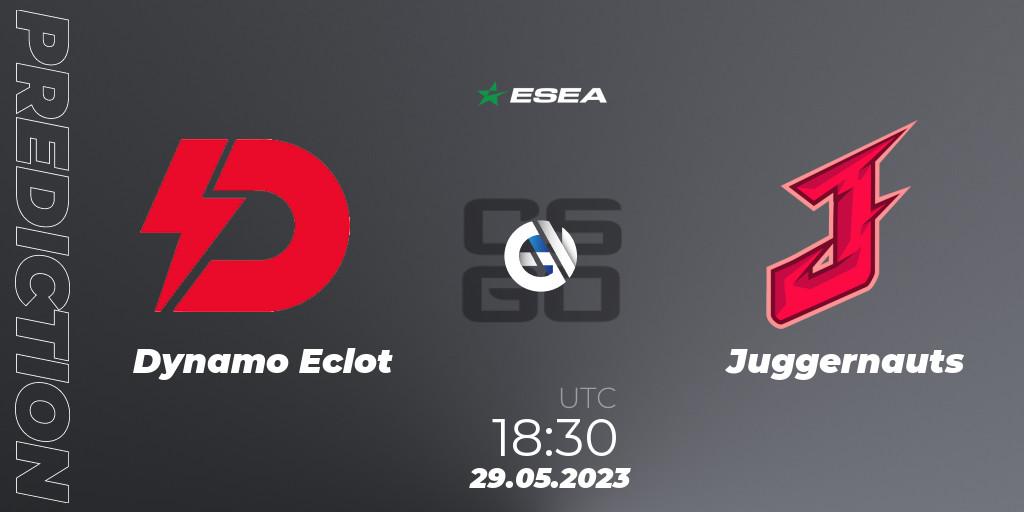 Dynamo Eclot - Juggernauts: Maç tahminleri. 29.05.2023 at 20:00, Counter-Strike (CS2), ESEA Advanced Season 45 Europe