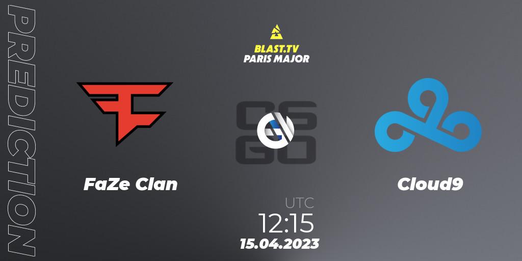 FaZe Clan - Cloud9: Maç tahminleri. 15.04.2023 at 12:00, Counter-Strike (CS2), BLAST.tv Paris Major 2023 Challengers Stage Europe Last Chance Qualifier