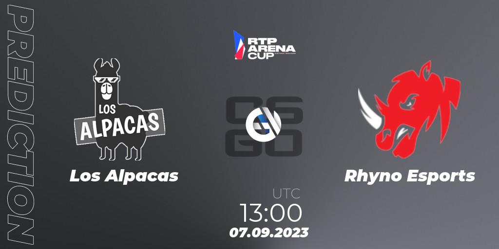 Los Alpacas - Rhyno Esports: Maç tahminleri. 07.09.2023 at 13:00, Counter-Strike (CS2), RTP Arena Cup 2023