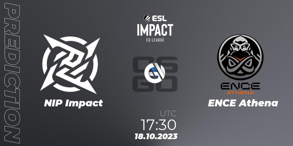 NIP Impact - ENCE Athena: Maç tahminleri. 18.10.2023 at 17:30, Counter-Strike (CS2), ESL Impact League Season 4: European Division