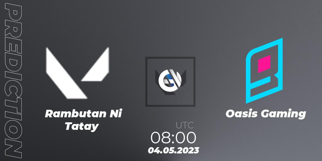 Rambutan Ni Tatay - Oasis Gaming: Maç tahminleri. 04.05.2023 at 08:00, VALORANT, VALORANT Challengers 2023: Philippines Split 2 - Group stage