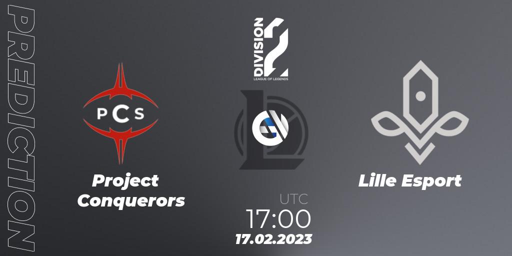 Project Conquerors - Lille Esport: Maç tahminleri. 17.02.2023 at 17:00, LoL, LFL Division 2 Spring 2023 - Group Stage