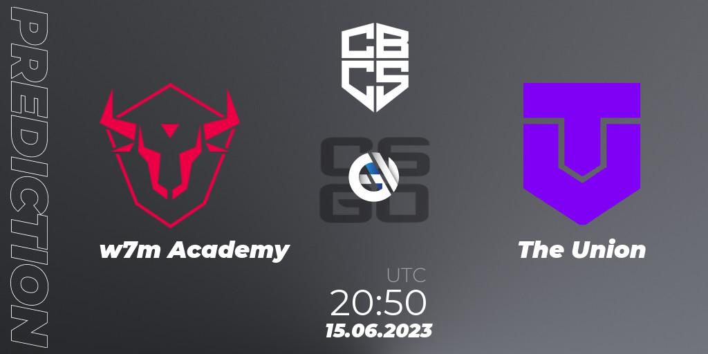 w7m Academy - The Union: Maç tahminleri. 15.06.2023 at 20:50, Counter-Strike (CS2), CBCS 2023 Season 1