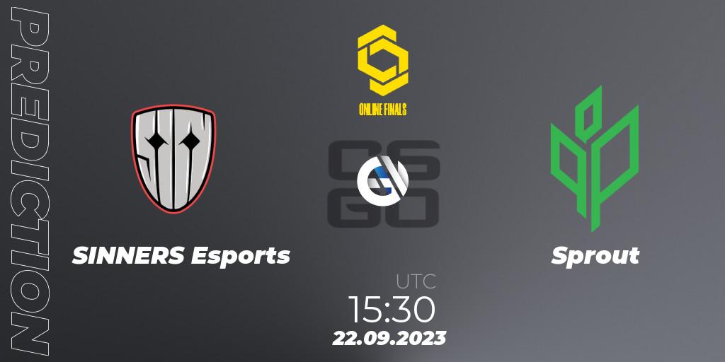 SINNERS Esports - Sprout: Maç tahminleri. 22.09.2023 at 15:30, Counter-Strike (CS2), CCT Online Finals #3