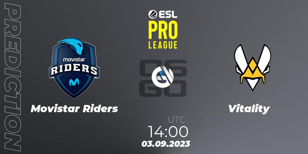 Movistar Riders - Vitality: Maç tahminleri. 03.09.2023 at 14:00, Counter-Strike (CS2), ESL Pro League Season 18