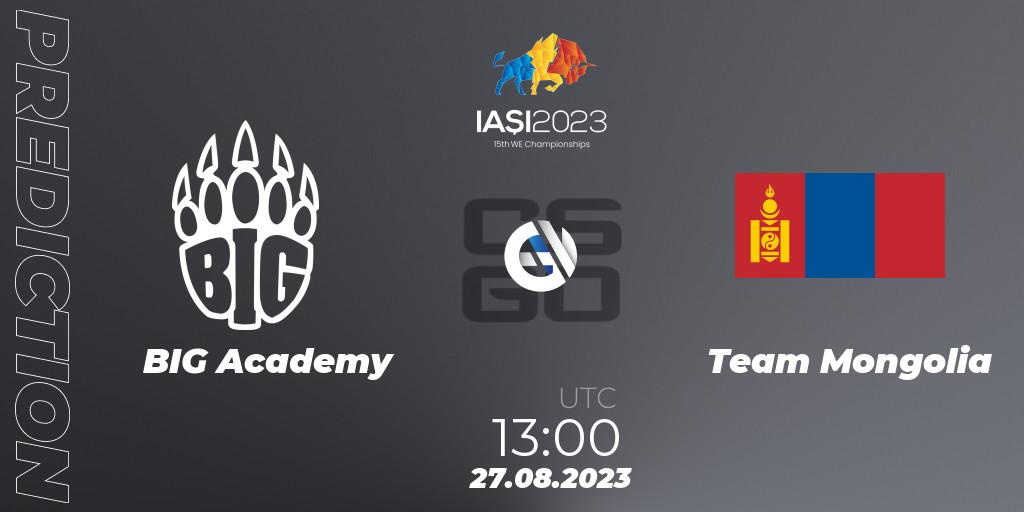 BIG Academy - Team Mongolia: Maç tahminleri. 27.08.2023 at 19:40, Counter-Strike (CS2), IESF World Esports Championship 2023