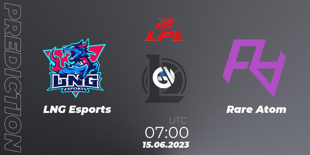 LNG Esports - Rare Atom: Maç tahminleri. 15.06.23, LoL, LPL Summer 2023 Regular Season