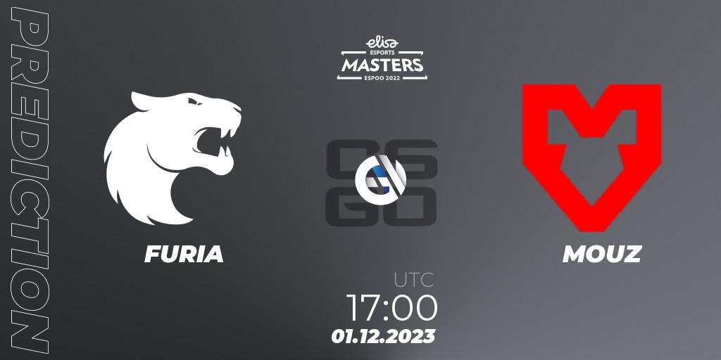 FURIA - MOUZ: Maç tahminleri. 01.12.2023 at 17:50, Counter-Strike (CS2), Elisa Masters Espoo 2023