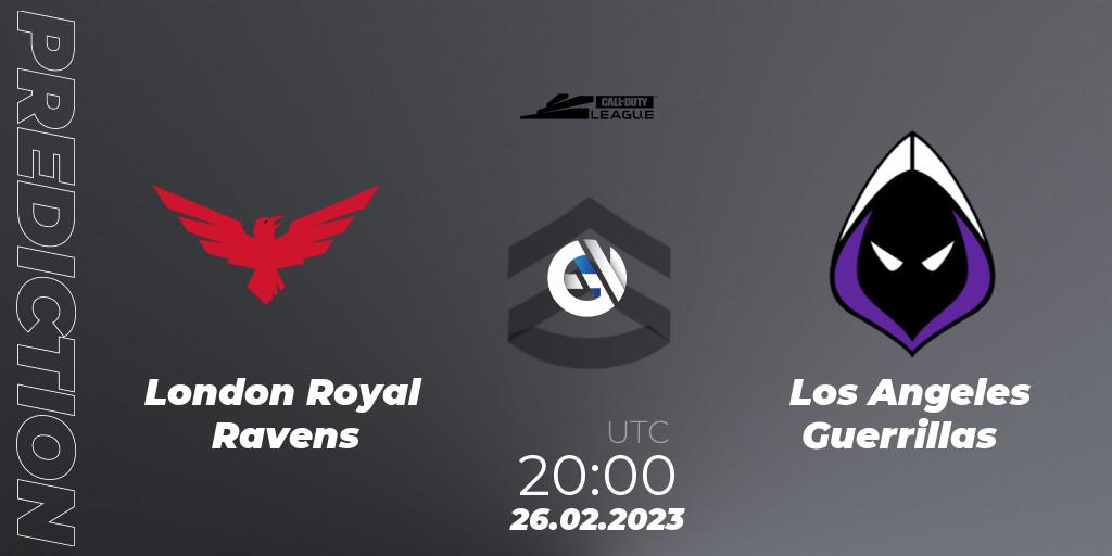 London Royal Ravens - Los Angeles Guerrillas: Maç tahminleri. 27.02.2023 at 00:00, Call of Duty, Call of Duty League 2023: Stage 3 Major Qualifiers