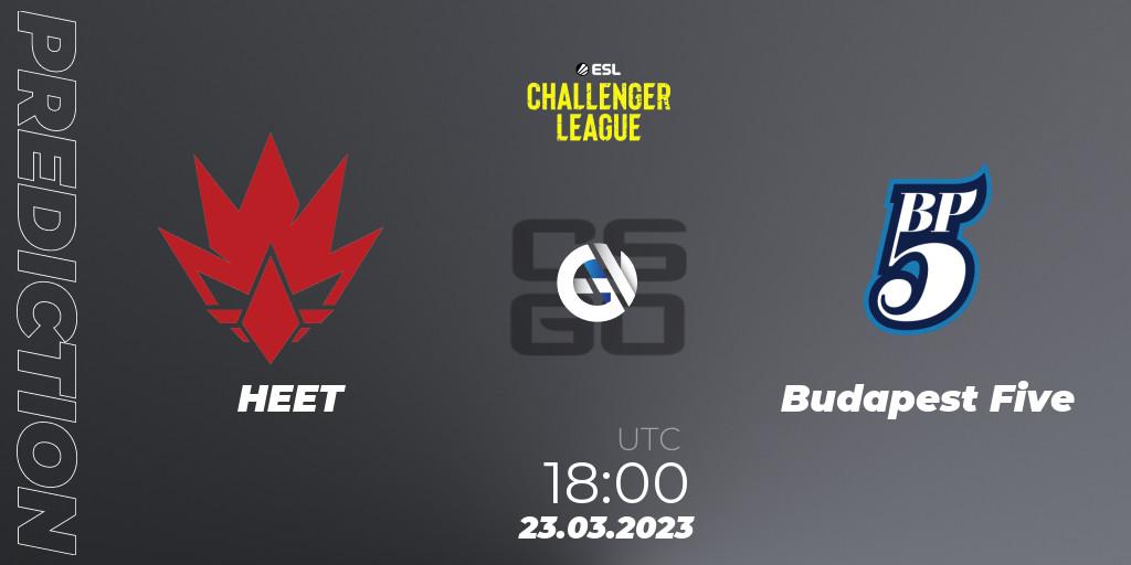 HEET - Budapest Five: Maç tahminleri. 24.03.23, CS2 (CS:GO), ESL Challenger League Season 44 Relegation: Europe