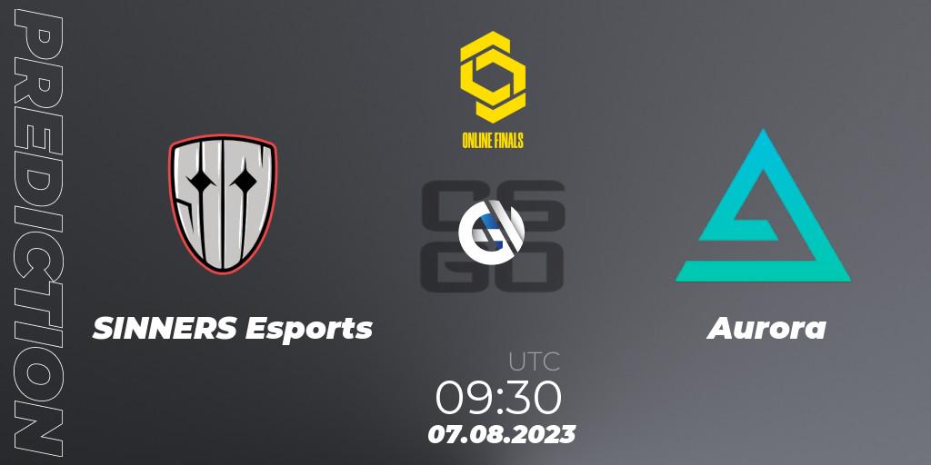 SINNERS Esports - Aurora: Maç tahminleri. 07.08.2023 at 09:30, Counter-Strike (CS2), CCT 2023 Online Finals 2