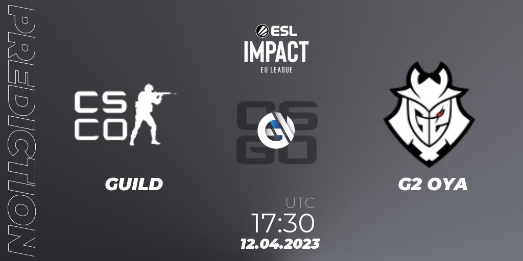GUILD - G2 OYA: Maç tahminleri. 12.04.2023 at 17:30, Counter-Strike (CS2), ESL Impact League Season 3: European Division