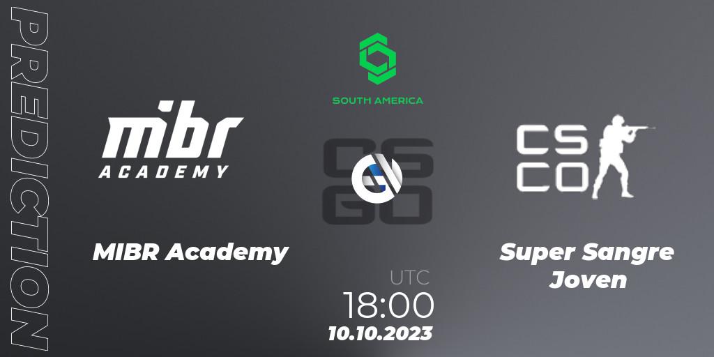 MIBR Academy - Super Sangre Joven: Maç tahminleri. 10.10.2023 at 18:00, Counter-Strike (CS2), CCT South America Series #12