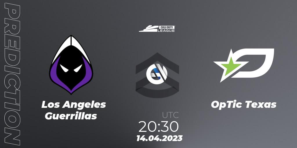 Los Angeles Guerrillas - OpTic Texas: Maç tahminleri. 14.04.2023 at 20:30, Call of Duty, Call of Duty League 2023: Stage 4 Major Qualifiers