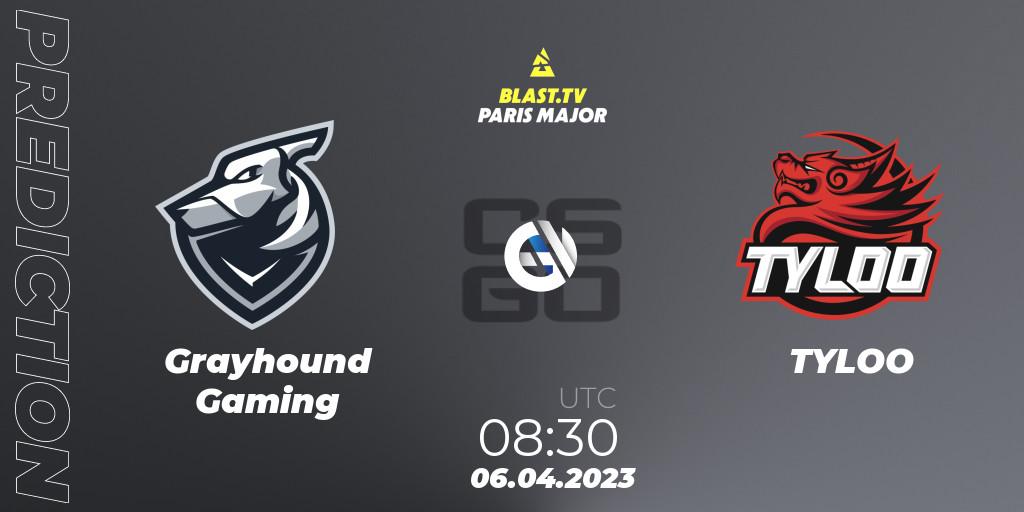Grayhound Gaming - TYLOO: Maç tahminleri. 07.04.23, CS2 (CS:GO), BLAST.tv Paris Major 2023 Asia-Pacific RMR