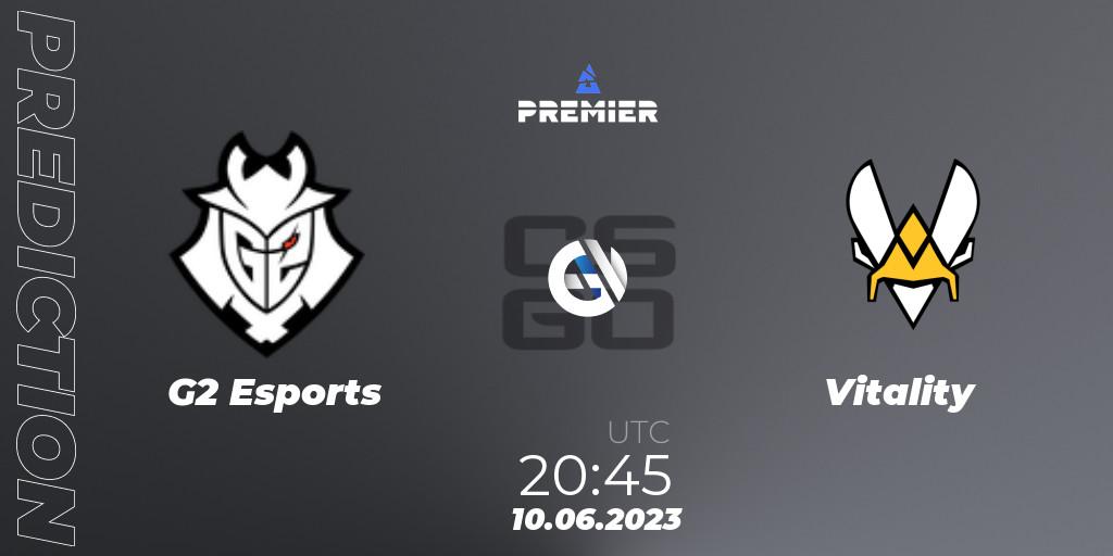 G2 Esports - Vitality: Maç tahminleri. 10.06.23, CS2 (CS:GO), BLAST Premier: Spring Final 2023